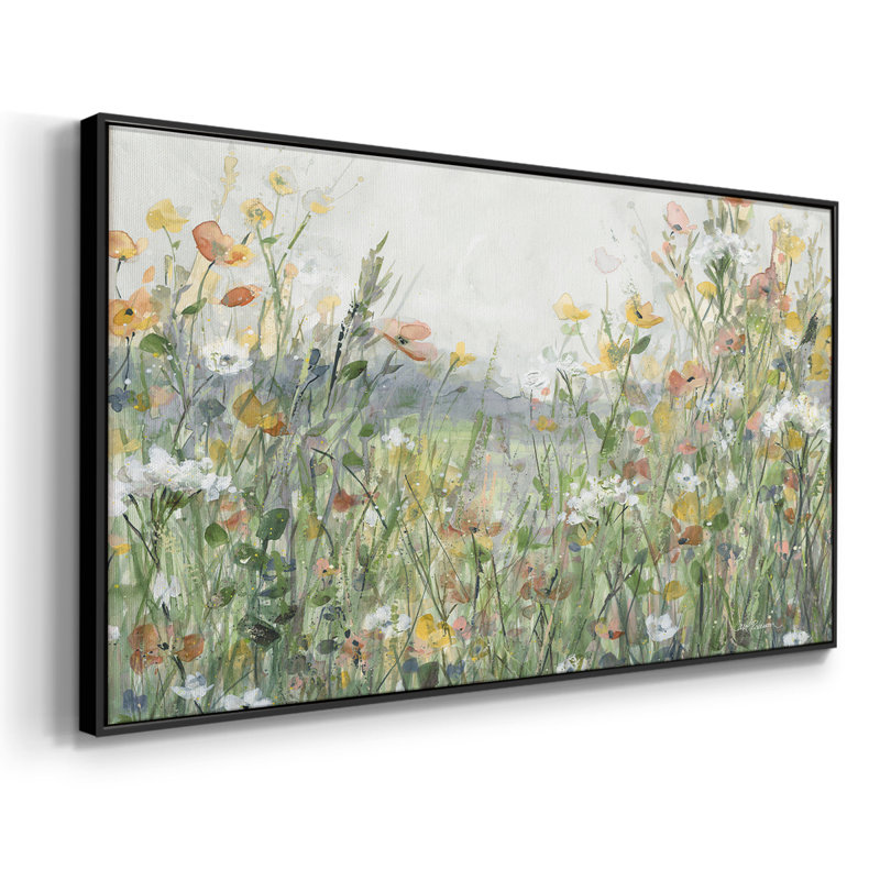 Woodland Meadow - Toile tendue avec châssis encadré - Prêt à être accroché, H 21 po x l 41 po, Noir