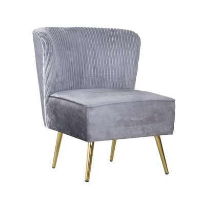 Maleka 25.6'' Wide Tufted Velvet Side Chair