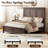 65" H King Size Solid Wood Bed with Roman Column Legs, Dark Brown-151603915-147832730