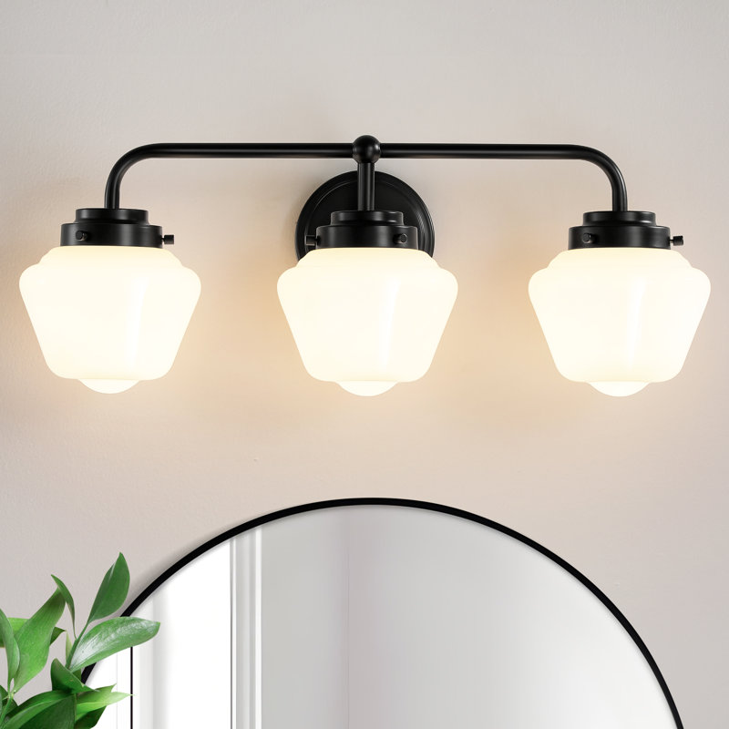 3 - Light Dimmable Vanity Light, Matte Black