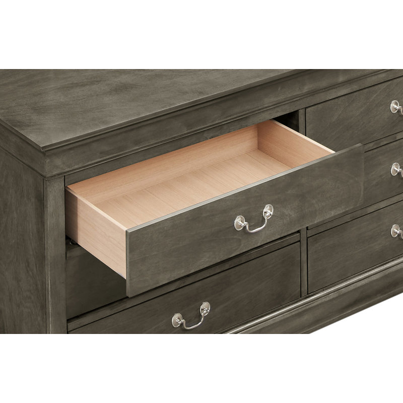  Commode double 6 tiroirs Louis Phillipe Vernon, Gris