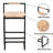 Upholstered Counter Stool with Metal Frame-1136675390