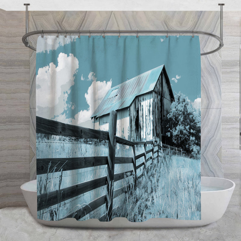 Rideau de douche Barn - Architecture salle de bain décor maison de campagne, H 84 po x l 70 po