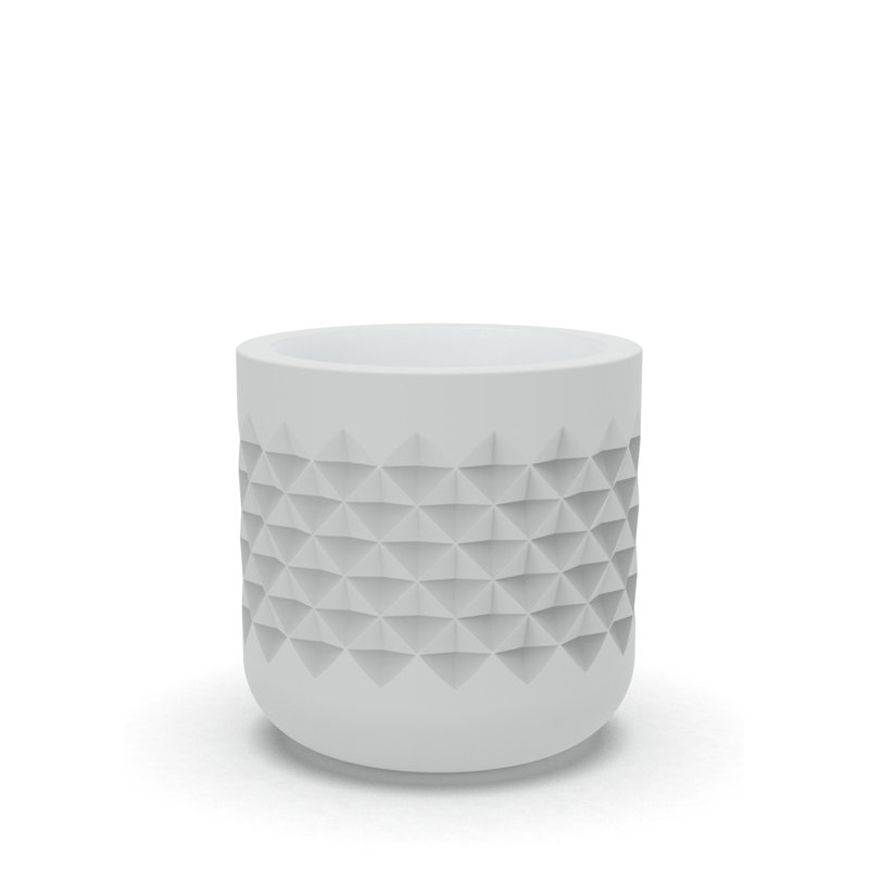 Pot à fleur en plastique Lisle, H 18 po x l 18 po x P 18 po, Blanc