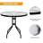 Sommersby Round Glass Outdoor Bistro Table Umbrella Hole , 32 " W 32 " D