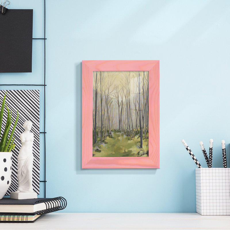 Delicate Forest II - reproduction de cadre photo simple, H 7 po x l 5 po x P 1 po, Rose