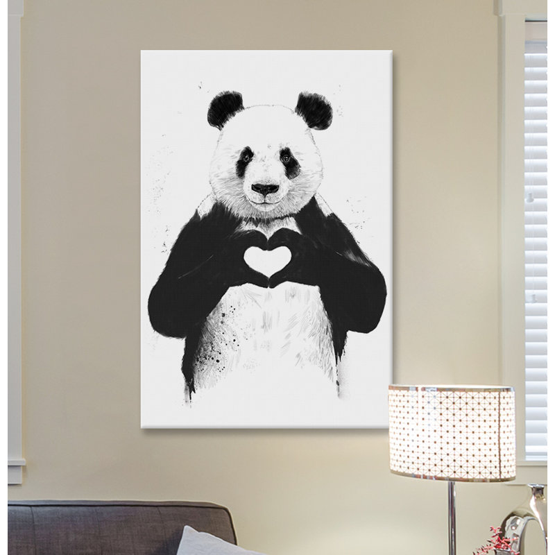 «All You Need is Love», impression, H 24 po x l 16 po x P 1 po, Papier avec cadre blanc