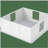 Pet Box,Dog Box with Washable Pee Pad