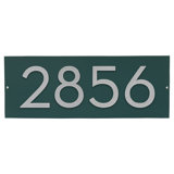 Floating Modern 4" Number Horizontal Address Plaque (4 Digits)
