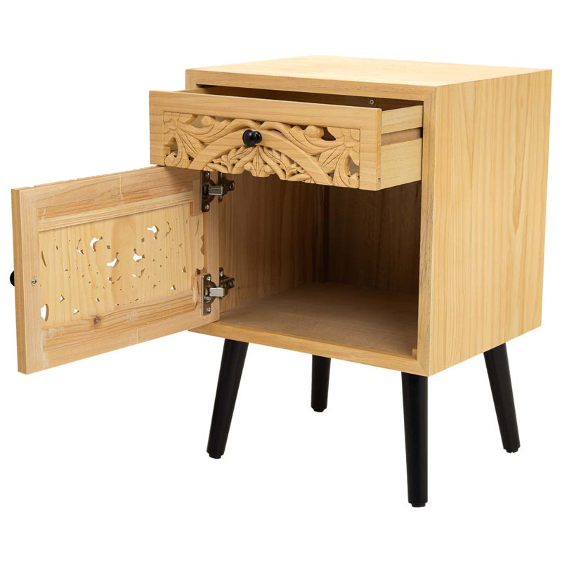 Splendora 45cm W Manufactured Wood Bedside Table