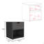 19.7-Inch High Nightstand End Table With Open Shelf
