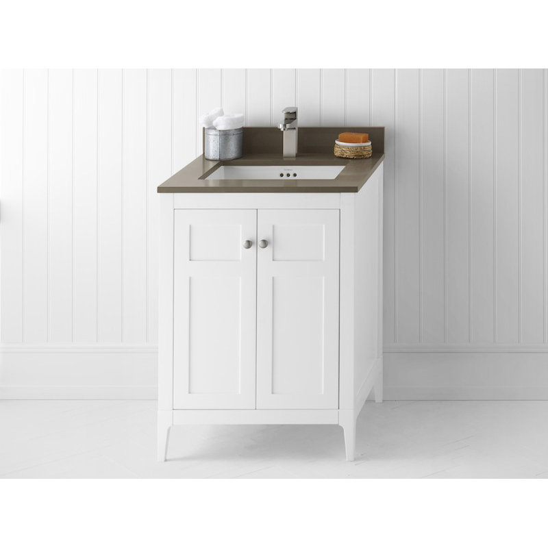 Base de meuble-lavabo simple Briella, Blanc
