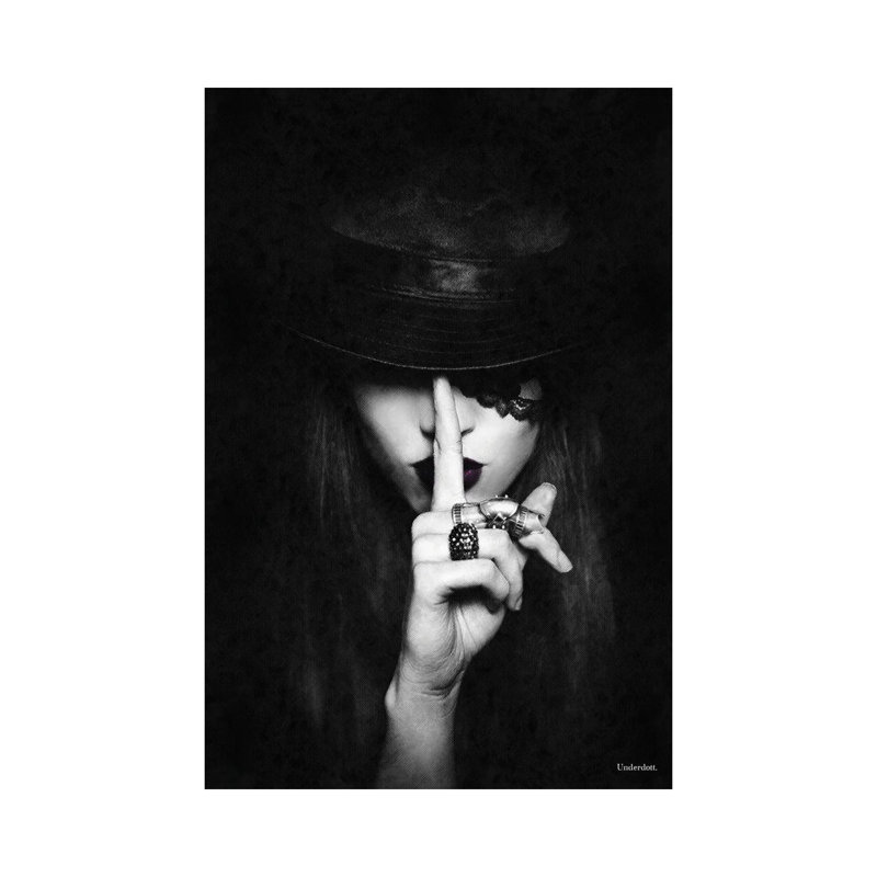 Don't Tell, H 18 po x l 12 po x 1,5 po