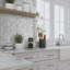 11.3" x 10.7" Recycled Glass Leaf Floor & Wall Mosaic Tile