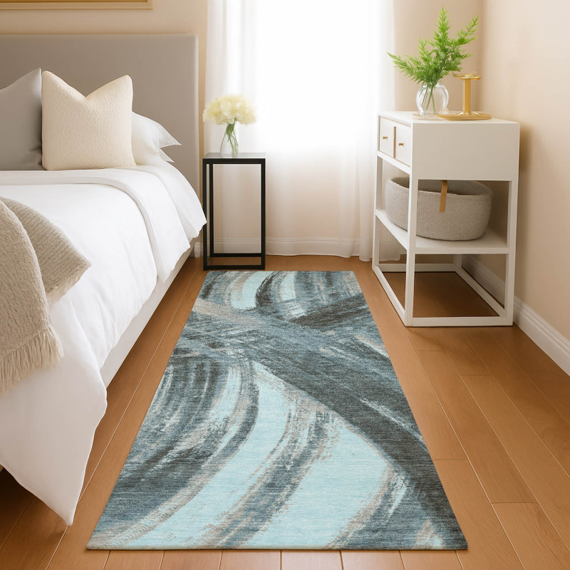Machine Washable Indoor/Outdoor Lockway ACN2421 Abstract Rug, Runner 2'3" x 7'6"