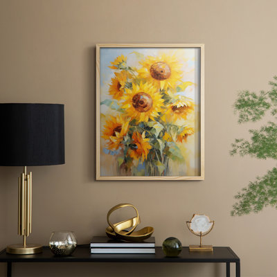 Reproduction encadrée FLORAL Series CDLXIV - bois massif