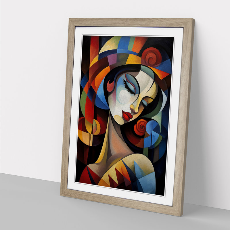 Single Picture Frame Print on Wood, Oak Framed, 64cm H x 46cm W