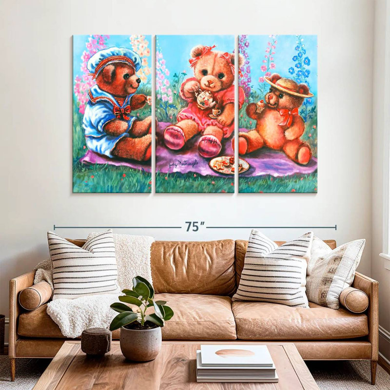Teddy Bear Picnic, 42" H x 65" W