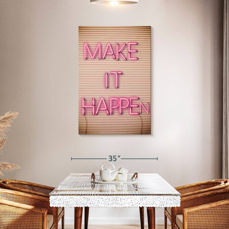 Enseigne néon Tergel Make It Happen, H 30 po x l 20 po