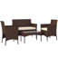 Outsunny 4 Seater Rattan Garden Furniture Set Garden Sofa Set-2034673975-2034673972