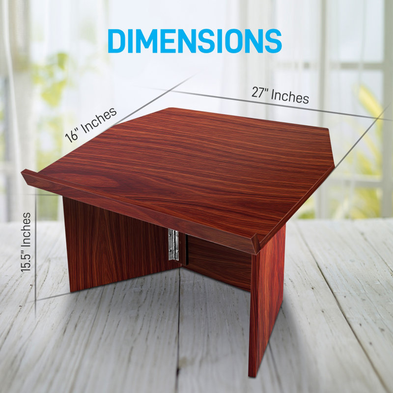 Portable Lectern Podium | Tabletop Presentation Stand | Quick Setup Folding Style