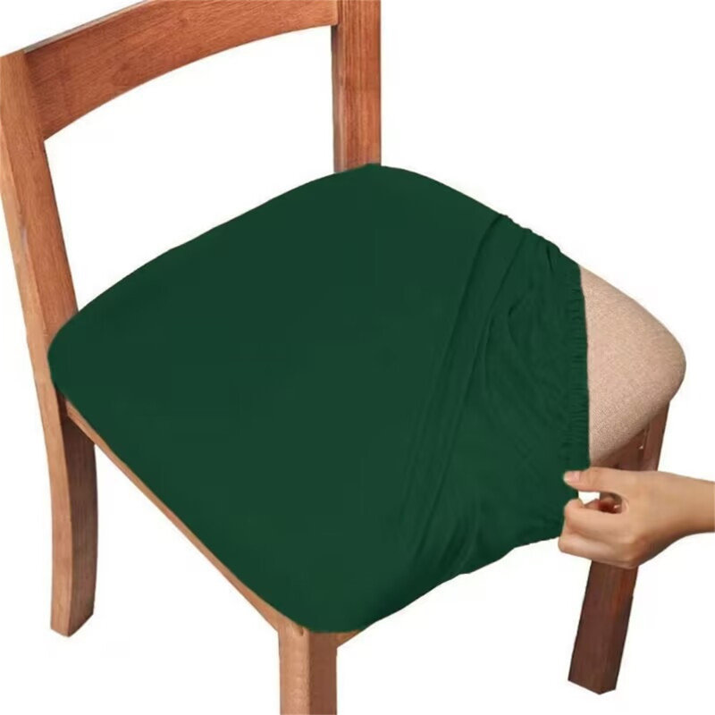 Housse de chaise unie élastique et brossée de couleur unie Housse de siège souple et confortable