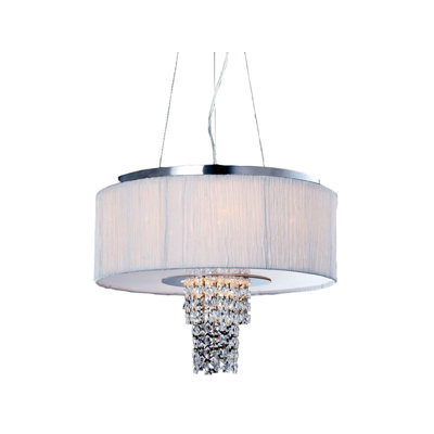Kentez 6 - Light Chrome Drum Pendant