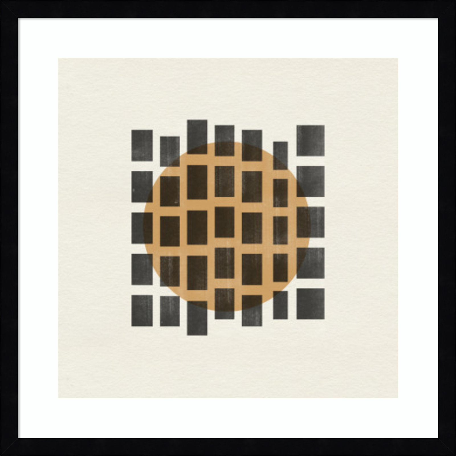 Paper Object No 8 by The MIUUS STUDIO Wood Framed Wall Art Print, 21" H x 21" W, Black