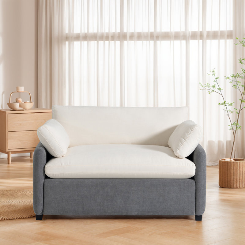 Fauteuil d'appoint 50 po, White/Grey