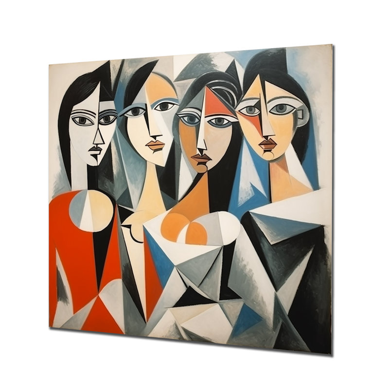 Remaster Les Demoiselles D Avignon By Pablo III - Fashion Metal Art, 29" H x 29" W