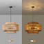 Lustre tambour 6 lumières tissées à la main à intensité variable