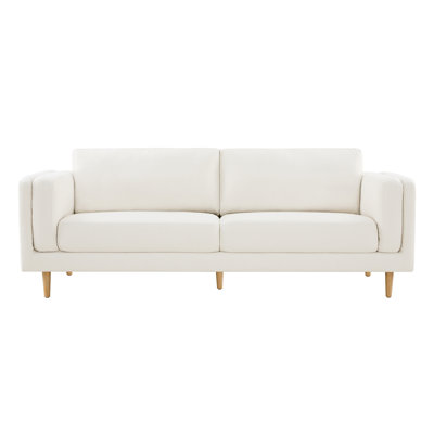 Elowen 90.94‘’Upholstered Sofa with Wood Legs