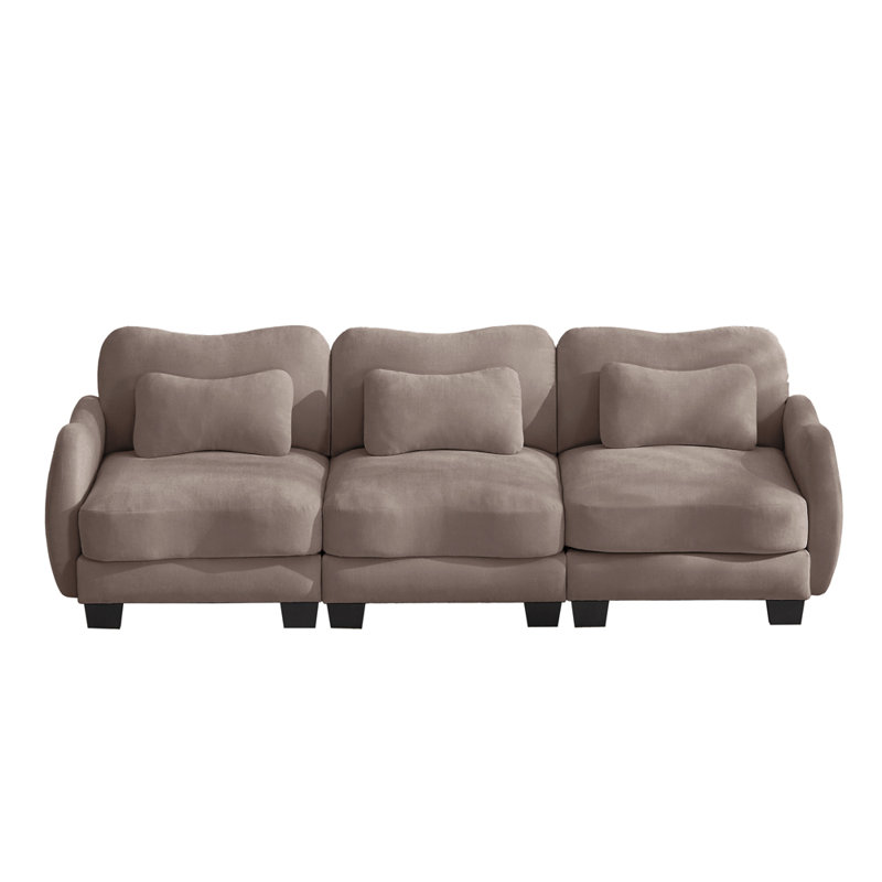 Canapé Modern Modern Curve, Rose Dust Chenille
