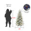 Sapin de Noël artificiel floqué d'hiver, préilluminé, 9 réglages d'éclairage à DEL double, PE en PVC, support en métal, décoration intérieure pour Noël et le Nouvel An