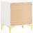 Bedroom 2 Nightstand In White And Gold - Spacious Storage, Style, Joints Feature Rectangular For Style With Storage-894120959