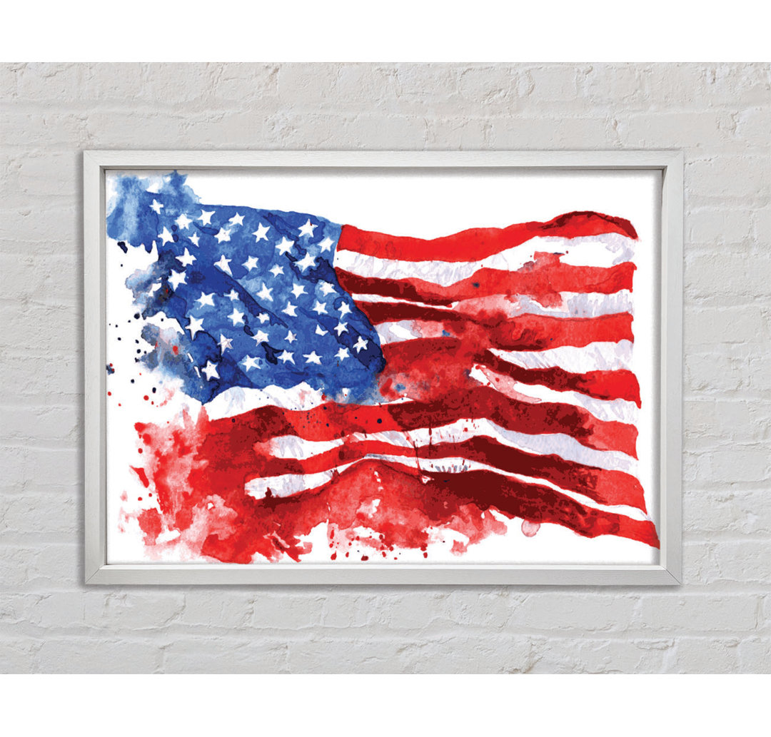 The Ink Splatter American Flag - Druck