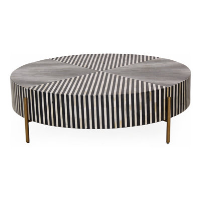 Bron Round Bone Inlay Coffee Table