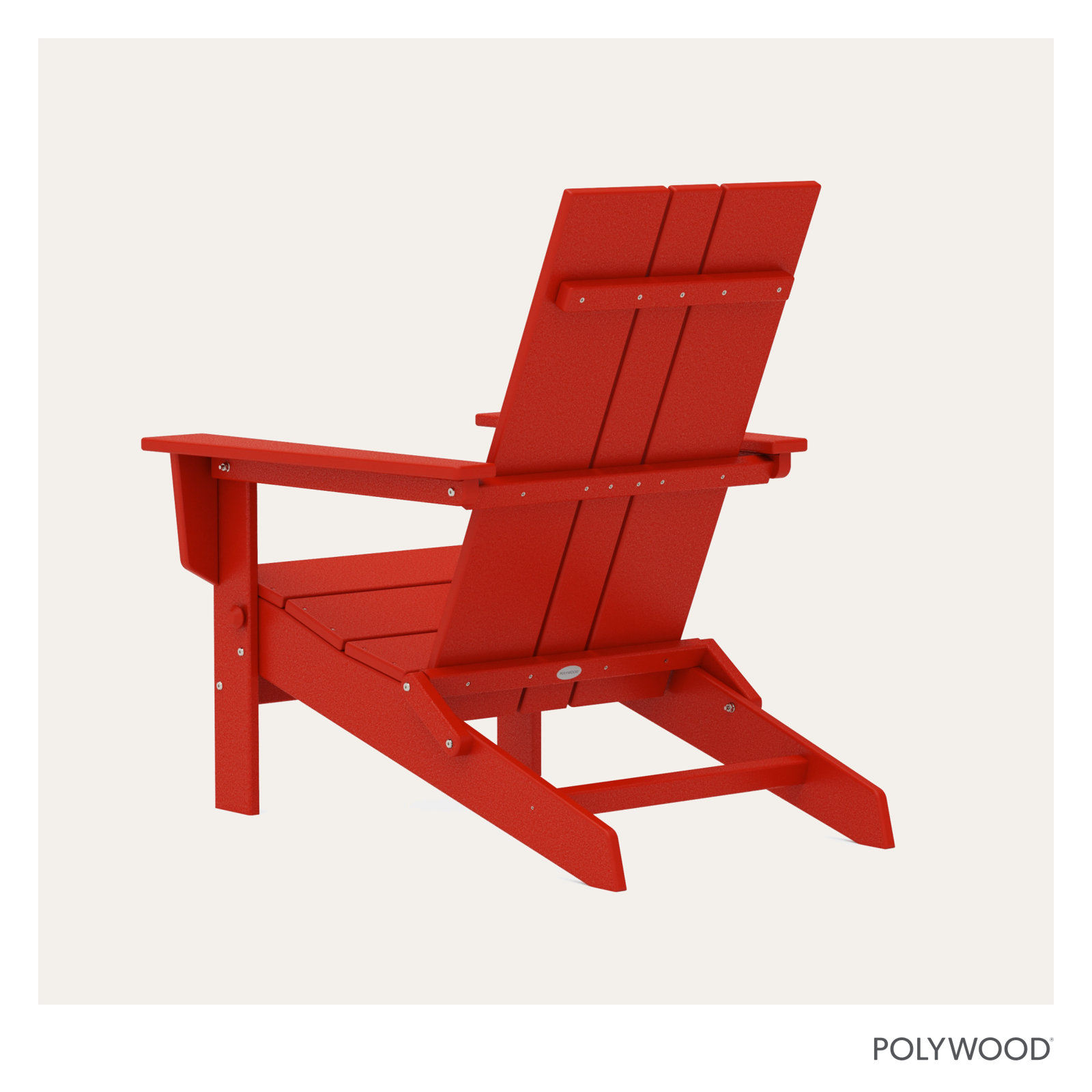 POLYWOOD® x AllModern Folding Plastic Adirondack Chair, Red