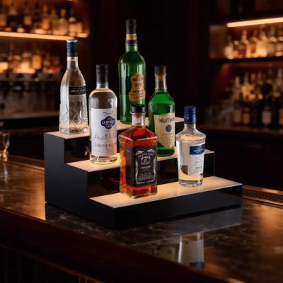 Tablette de bar à vin avec éclairage à DEL et contrôle des applications