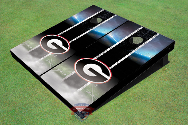 Ensemble de planches de cornhole 2 po x 4 pi NCAA, Noir
