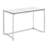 Garey Glass Top Metal Base Writing Desk-424784093