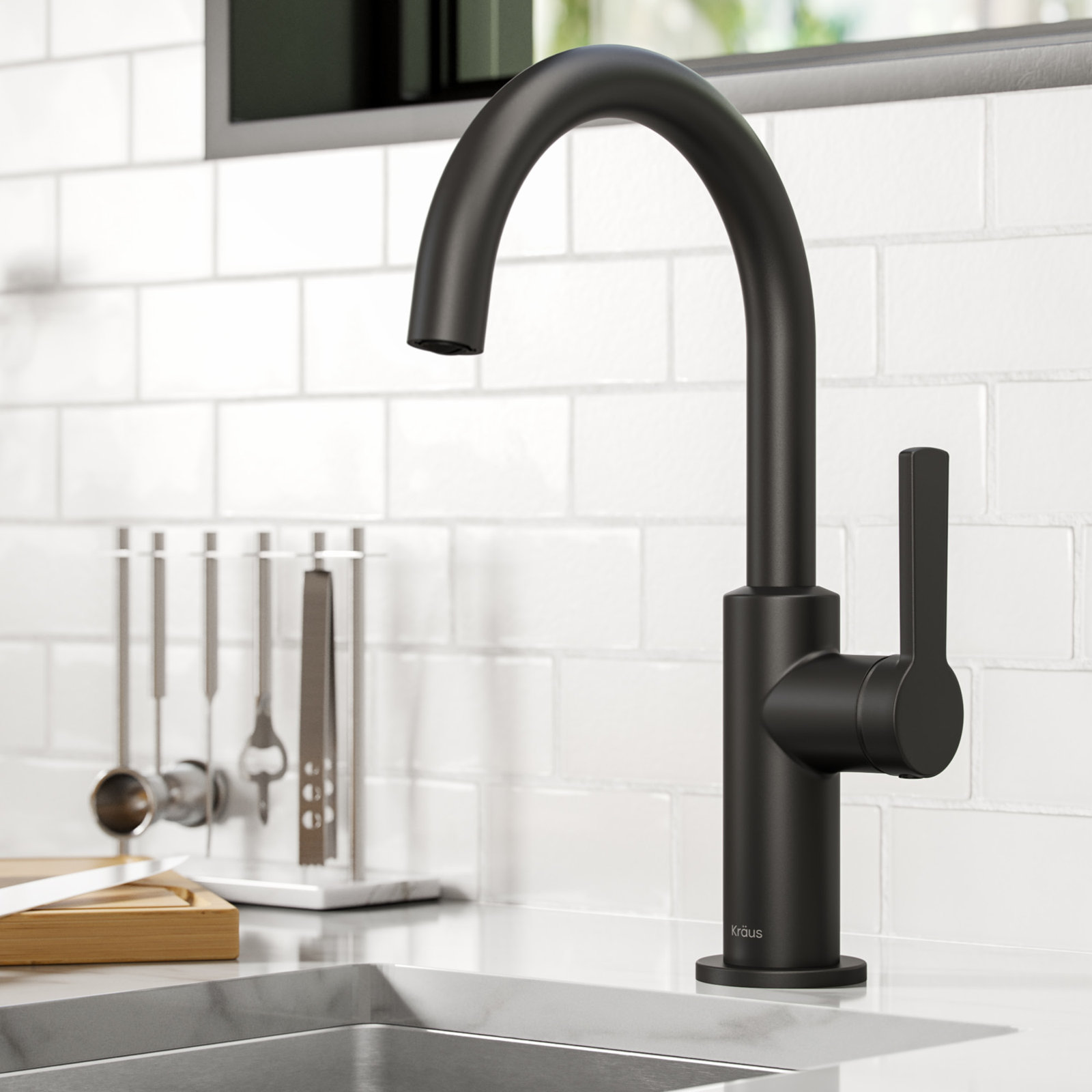 Oletto Bar Faucet, Matte Black
