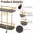  Bar Cart With Wine Rack And Glass Holder - Rolling Bar Cart With Wheels