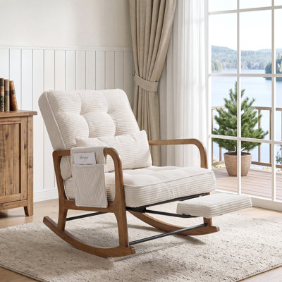 Classic Rocking Chair, Rocker Nursery Chair, Accent Reading Chair for Living Room