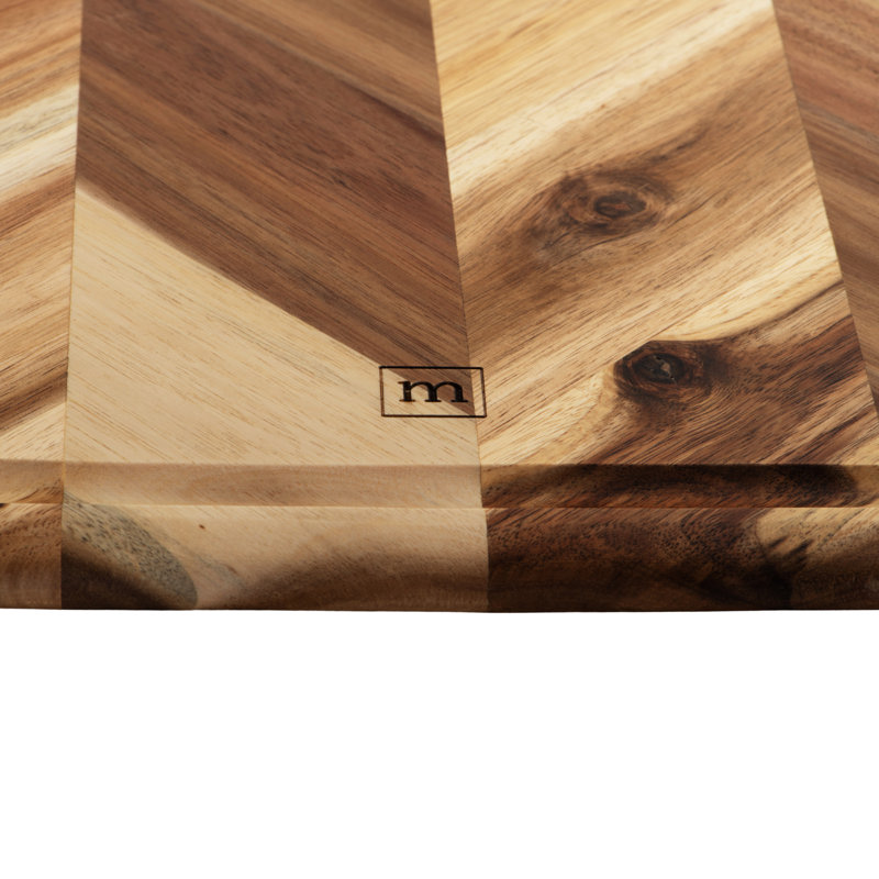 Acacia Herringbone Rectangular Carving and Cutting Board