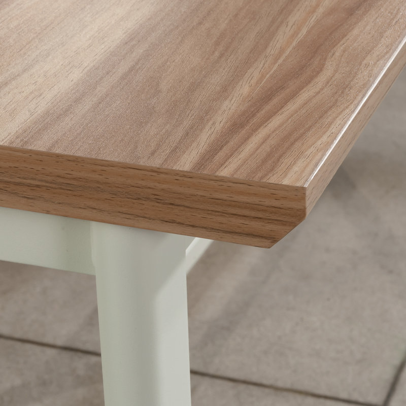 Bureau en bois à retour 36 po avec surface durable, brun, H 29,53 po x l 38,07 po x P 41,93 po