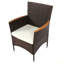 Ensemble de salle à manger de patio 7 pièces, ensemble de table et chaises de jardin en osier de rotin PE, plateau de table en bois d'acacia, chaises avec accoudoirs empilables avec coussins-829663690-829663700