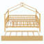 Lit en bois avec lit gigogne simple pour enfants, conception compacte et durable