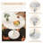 31.4 "Round Dining Table, Medieval White Marble Patterned Dining Table, 2-3 Person Metal Base Dining Table, Easy To Assemble Casual Coffee Table, Office Desk