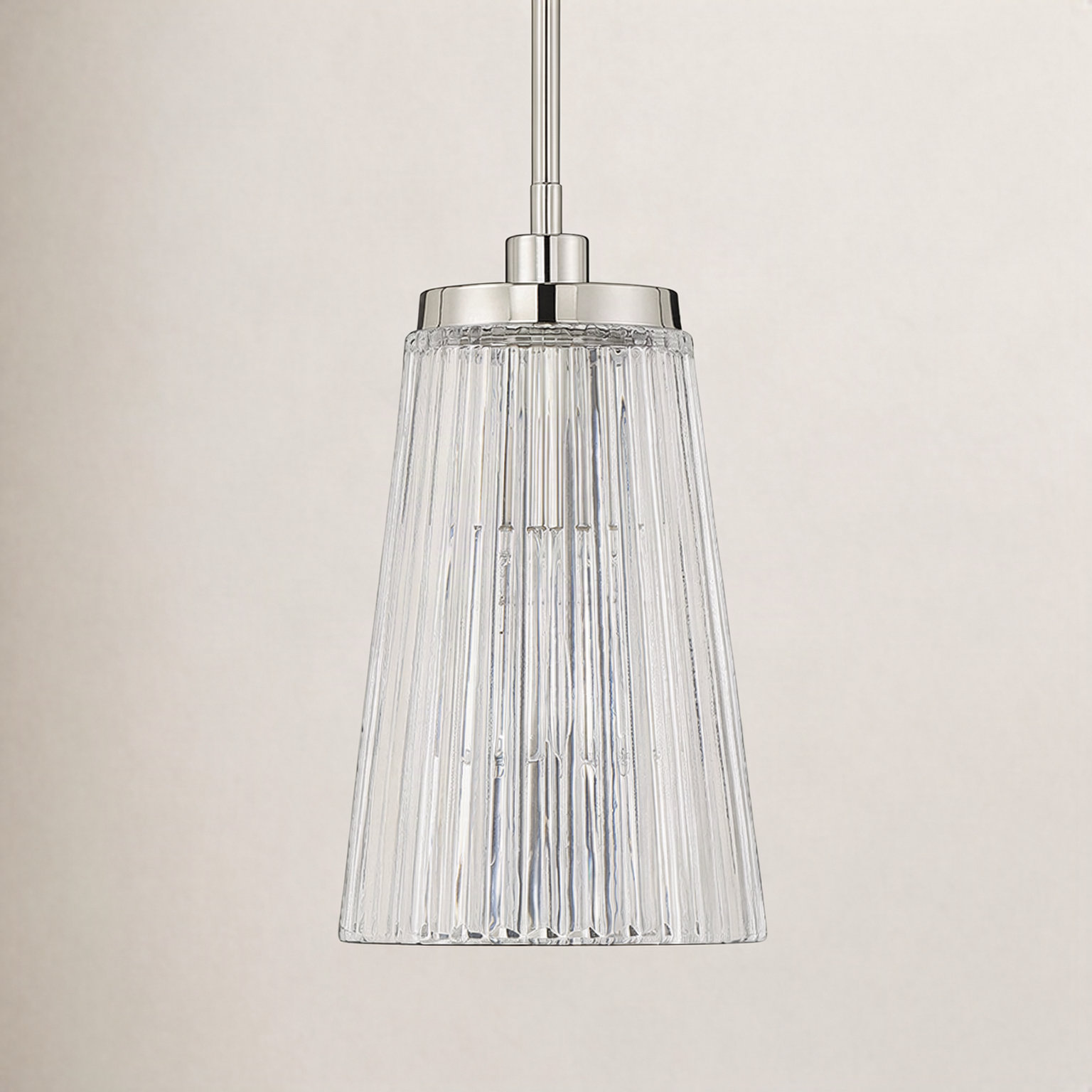 Jeanie Dimmable Single Light Pendant, Nickel